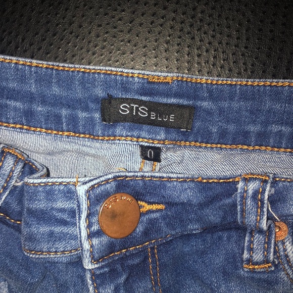 STS BLUE HIGH WAIST DENIM SHORTS - Picture 3 of 5